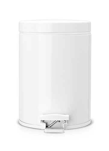 283420 poubelle à pédale 5 l blanc