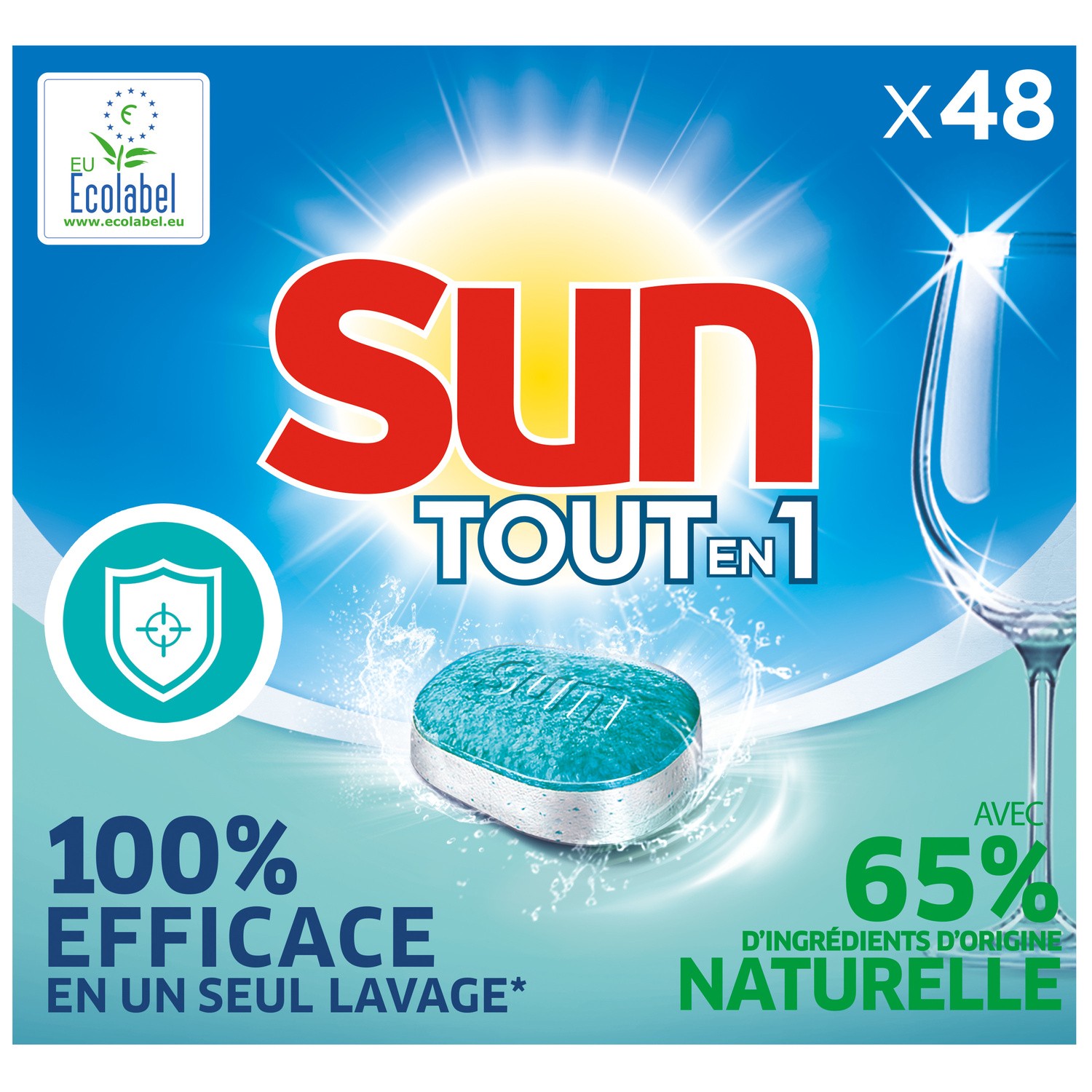 Tablette lave vaisselle purifie et protège SUN