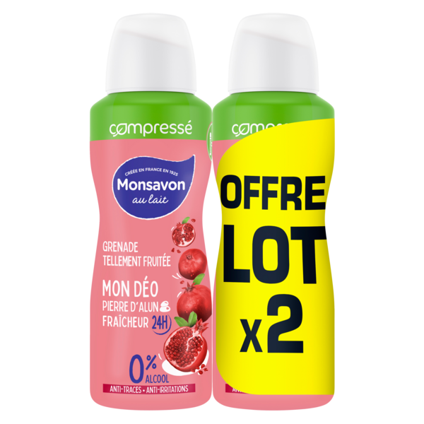 Déodorant compressé 0% d'alcool