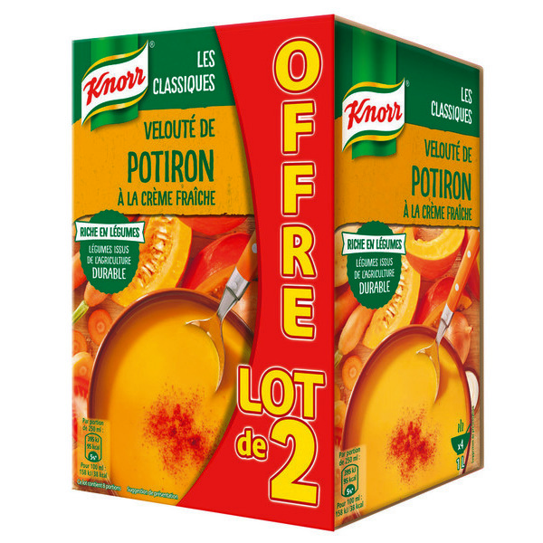 Velouté de potiron à la crème fraîche