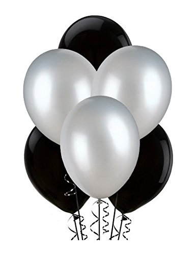 Ballons noirs et argent| |20 Ballons