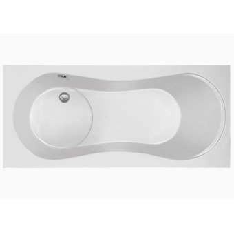 Plieger Space Baignoire acrylique avec partie de douche intégrée 180x80cm 46cm de profondeur avec pieds blanc code EAN 8711238198668 