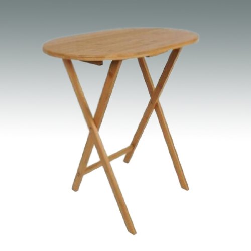 Maison futée - Table d'appoint pliable en bambo...