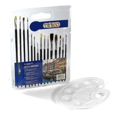 Artico Artina - Lot de 15 pinceaux + Palette de mélange 8711252753362 (8711252753362)