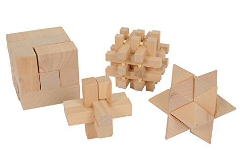 - 85450 - puzzle - casse tête en bois x 4 - 7 cm
