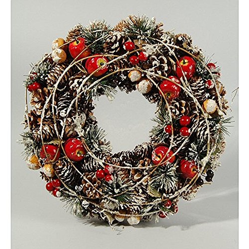 Couronne de Noël Forest Wood Rouge