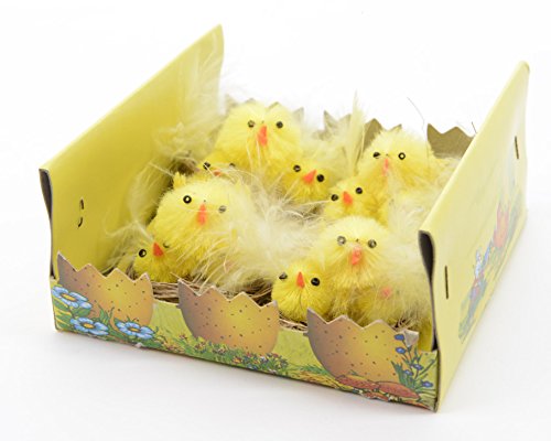 Lot de 4 famille poussins et nid Jaune