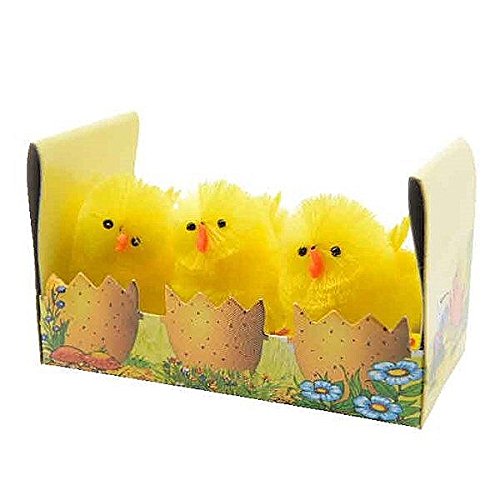 Lot de 3 petits poussins Jaune