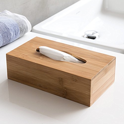 Quantio Dévidoir à mouchoirs cosmétiques en boi...