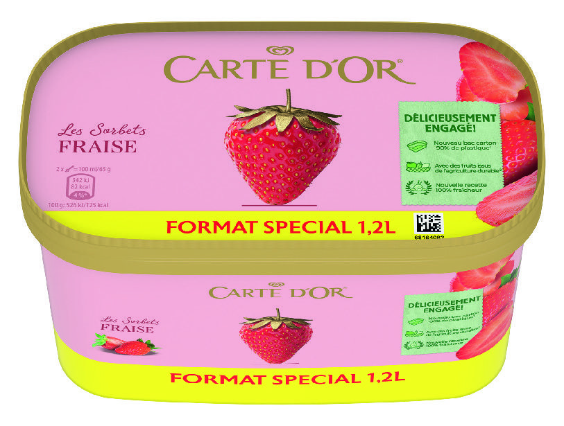 BAC GLACÉE LES SORBETS FRAISE