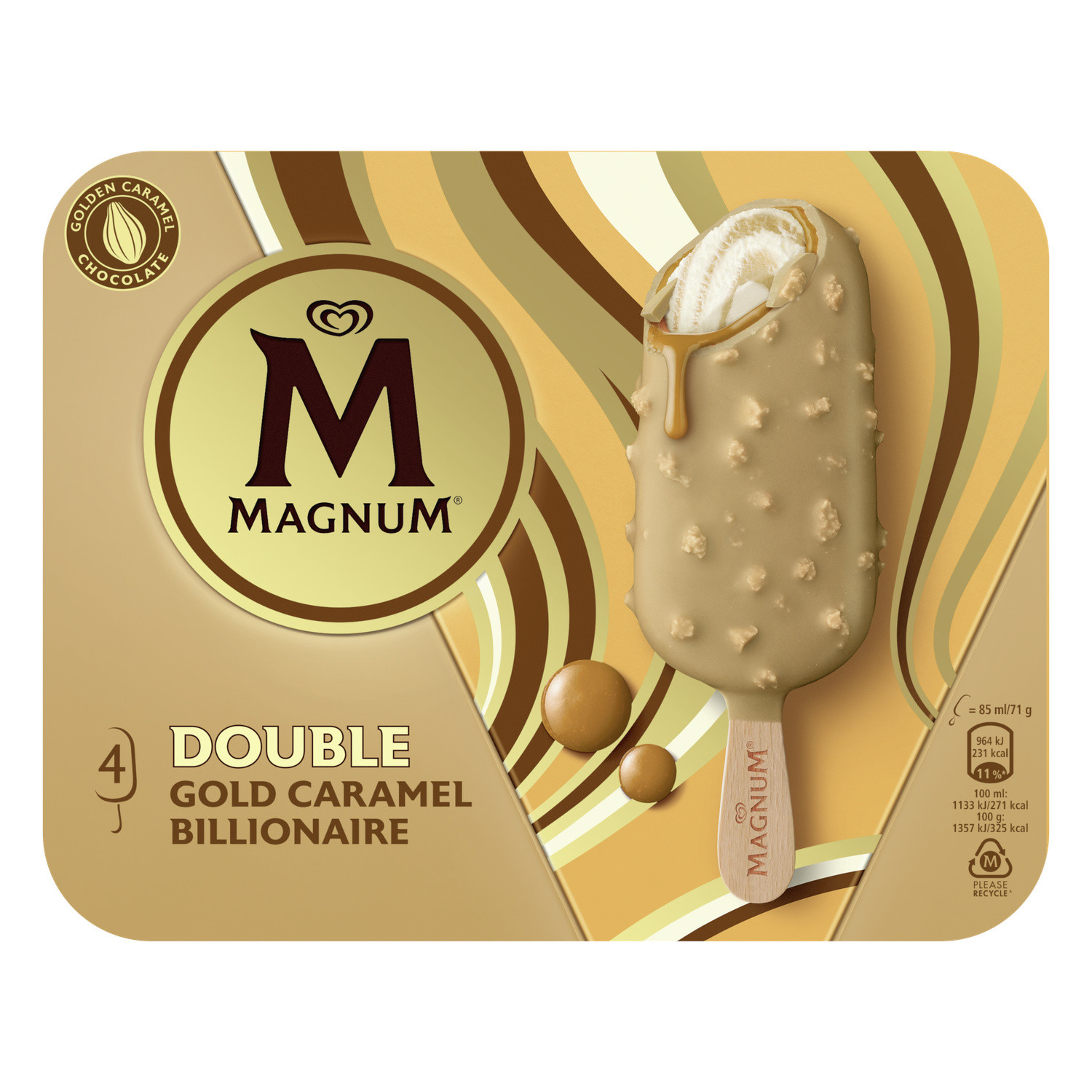 Glace batonnet double caramel MAGNUM