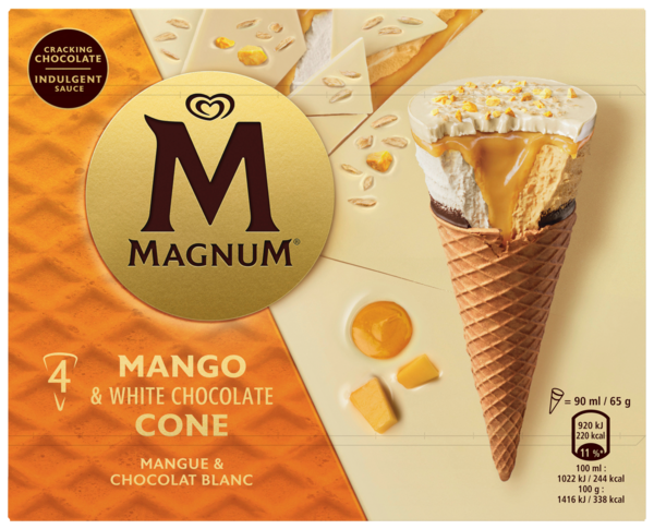  Cone Glacé Mangue Et Chocolat Blanc Magnum code EAN 8711327681248 