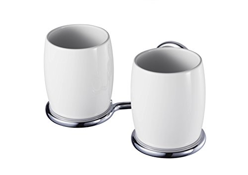 1126175 porte verre double allure céramique acier