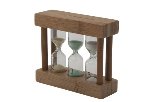 B0006 universal sablier à thé 3 temps bambou