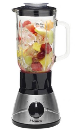 Akl217 blender bol en verre 1 l 300 / 400 w inox