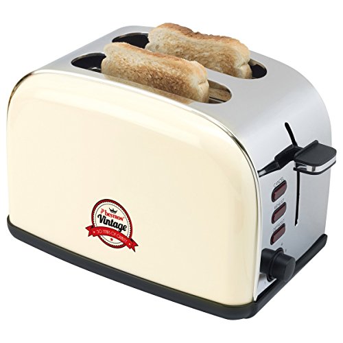Ats100re toaster/gril pain pour 2 tranche ivoire