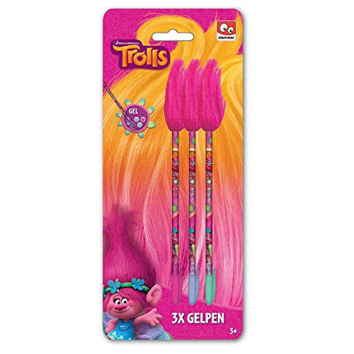 - tr16259f - 3 stylos plumeau - trolls