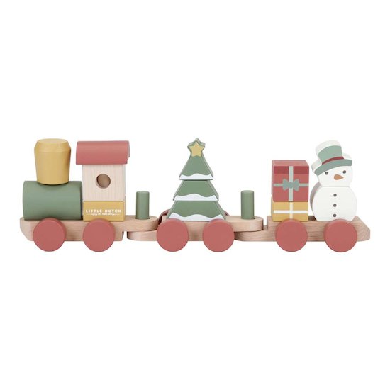  Little Dutch Train de Noël en bois FSC   code EAN 8713291448612 