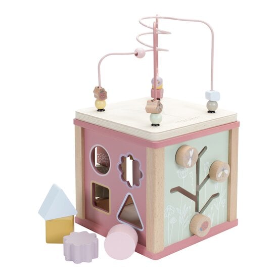  Little Dutch Cube d'activité en bois FSC - Wild Flowers Multicolore  code EAN 8713291771147 