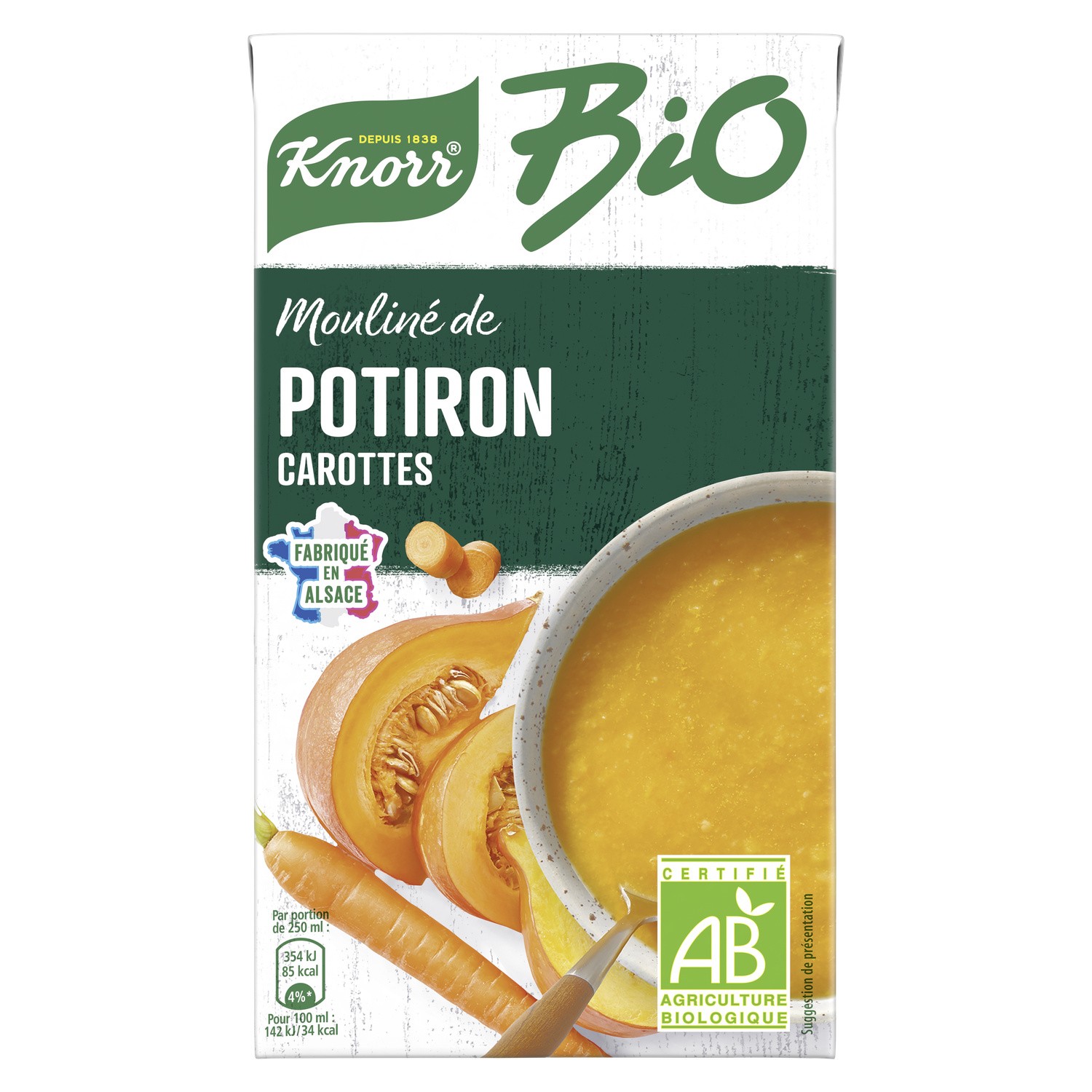 Soupe Moulinée de Potiron Carotte bio KNORR