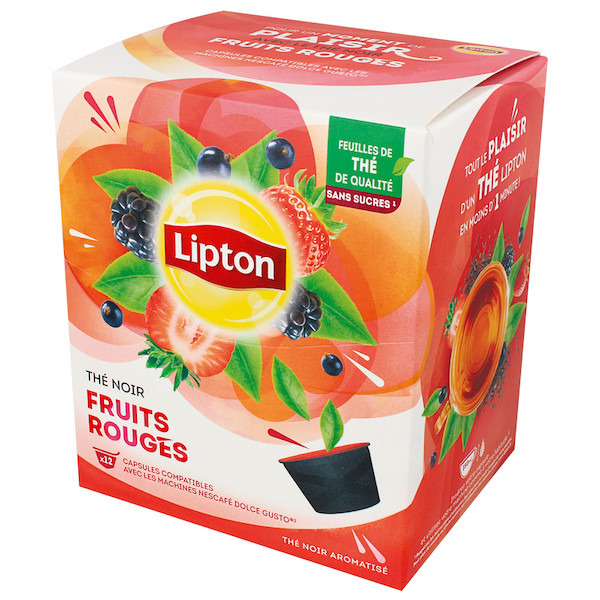  SUR LA GAMME  DES CAPSULES DE THÉS ET INFUSIONS LIPTON code EAN 8714100774908 