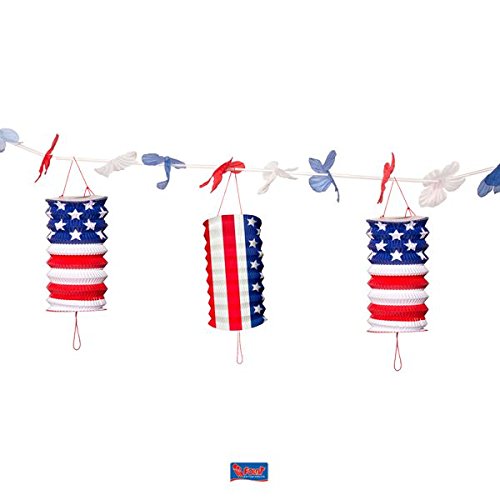 USA Party Lanterne Guirlande 360 cm