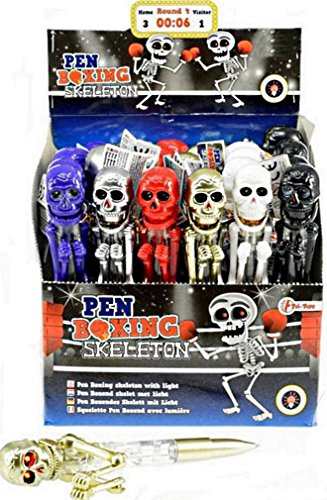 1 STYLO SQUELETTE LUMINEUX BOXEUR TETE DE MORT ...