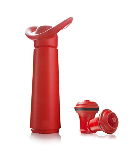 Vacuvin Vacu Vin 09871606 Pompe Concerto avec 4 Bouchons, Rouge code EAN 8714793098718 