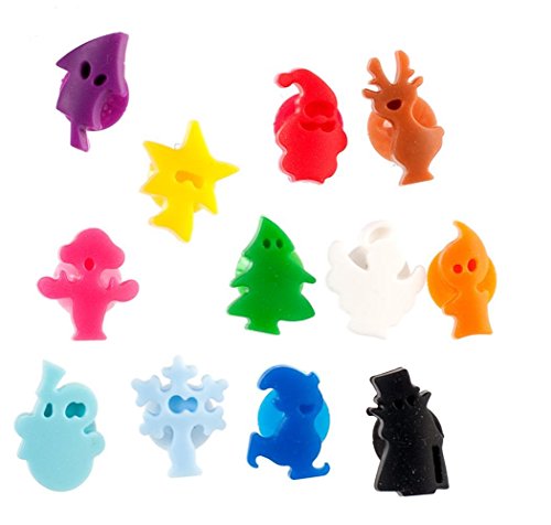 Vacu Vin Verre Foule Noël Set 12 décore-gobelets