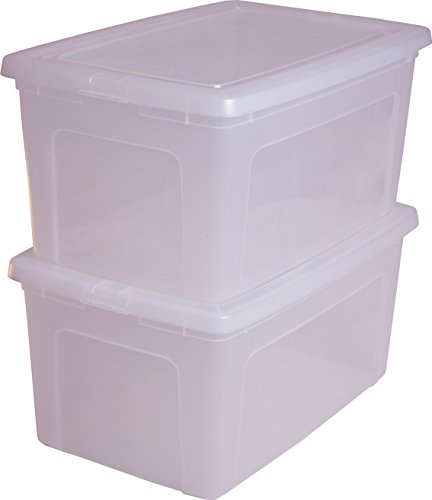 104093.0 set de 2 boîtes de rangement 50 l plas...