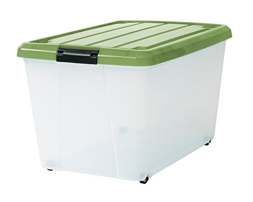 IRIS Iris set de 4 boîtes de rangement avec couvercle Commerce et, système de rangement, empilables, Plastique, vert, Set of 4 (Medium) code EAN 8716382174568 