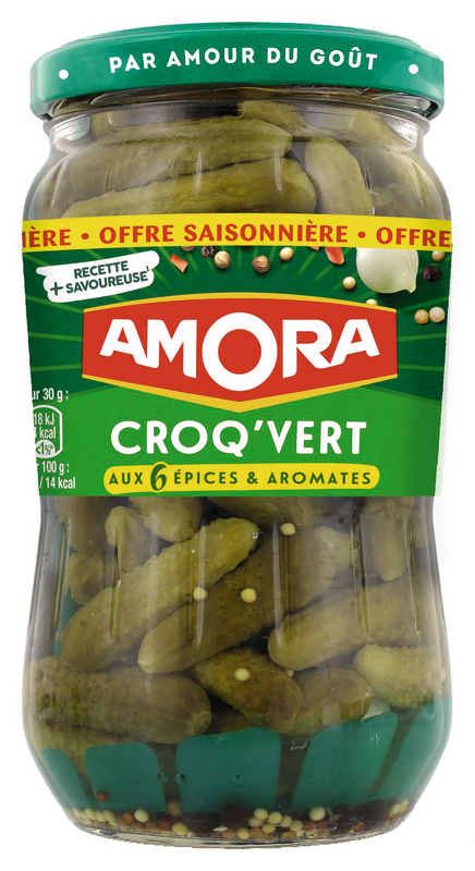 CORNICHONS CROQ'VERT 6 ÉPICES & AROMATES Amora
