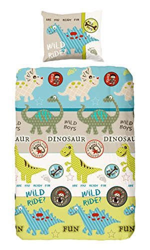 Housse de couette Dinosaure pour enfants - 100%...