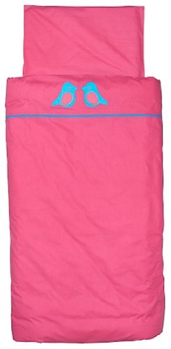 Housse de couette - organic - birdy fuchsia/tur...