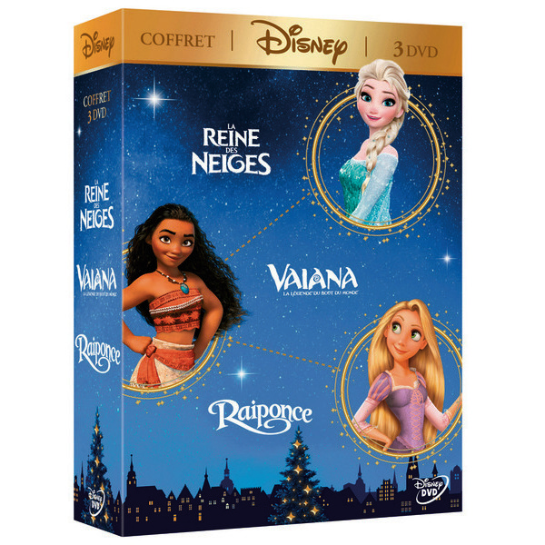 Coffret 3 DVD : "Vaiana", "Reine des neiges" et "Raiponce" 8717418533007 (8717418533007)