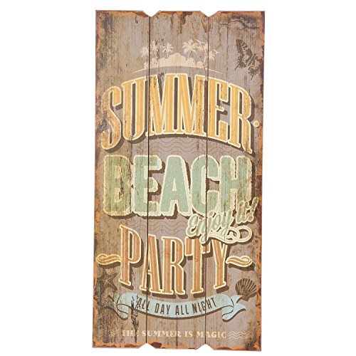 Clayre & Eef PANNEAU Bois SUMMER BEACH PARTY neuf DECO Murale 30x60cm Ambiance plage été code EAN 8717459455856 