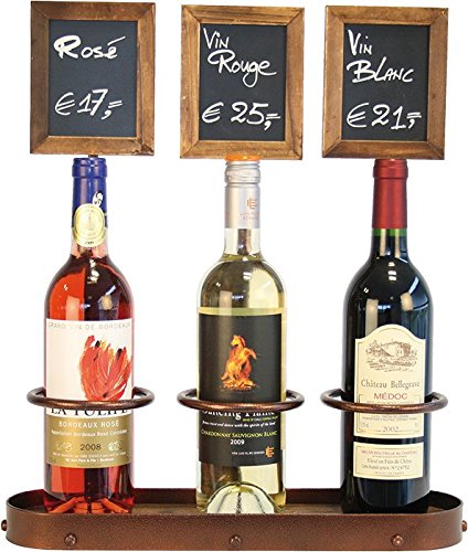 Lot de 3 présentoirs à bouteilles avec mini tab...