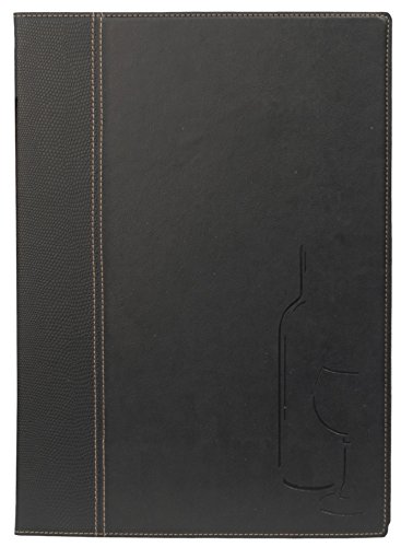 Contemporain Vin Card A4 noir avec 2 inserts (8...