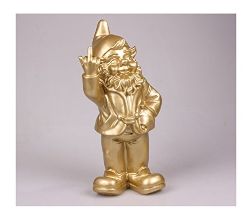 Statuette nain de jardin doigt d'honneur - mais...