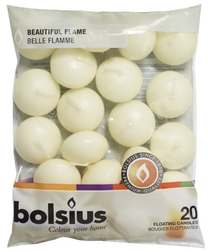 Bolsius Lot de 20 bougies flottantes haute qualité