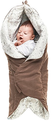 Babynomade couverture enveloppante leaf, douce ...