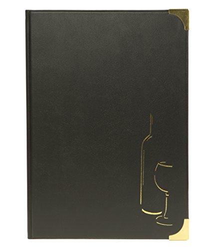 Carte des vins avec 2 doubles volets noir a4