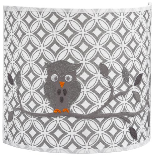 Applique murale circulaire hibou gris - gris