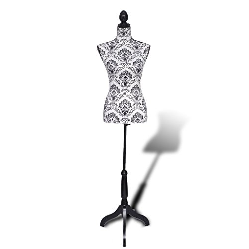 Buste de couture mannequin femme, noir blanc