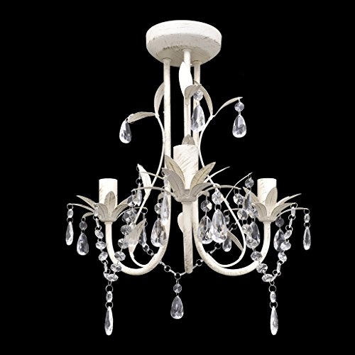 Lustre en cristal blanc