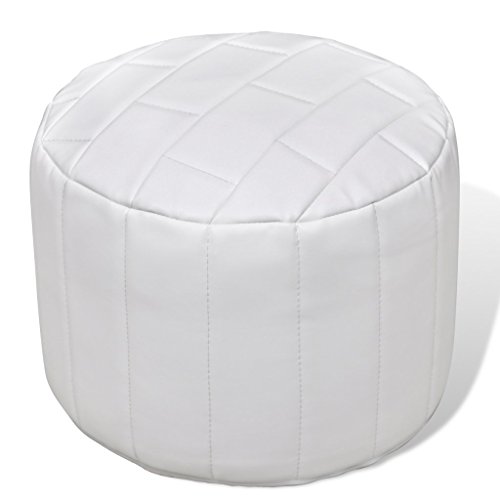 Pouf / Repose-pied rond contemporain avec un de...