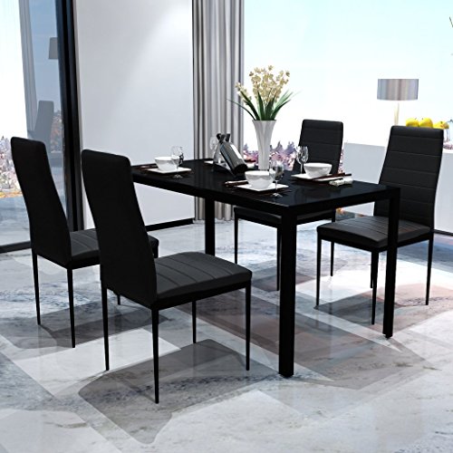 Table a manger avec 4 chaises aspect contemporain