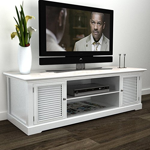 Meuble tv blanc en bois