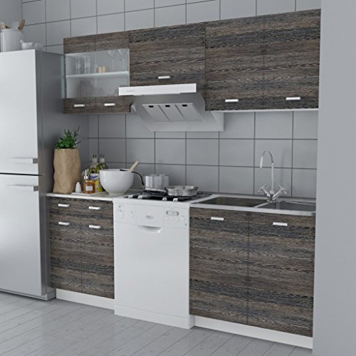 Cuisine complète 5 pièces aspect wenge