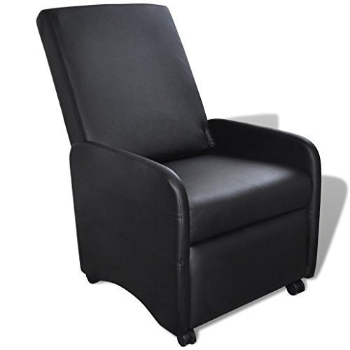 Fauteuil inclinable et pliable en cuir artifici...